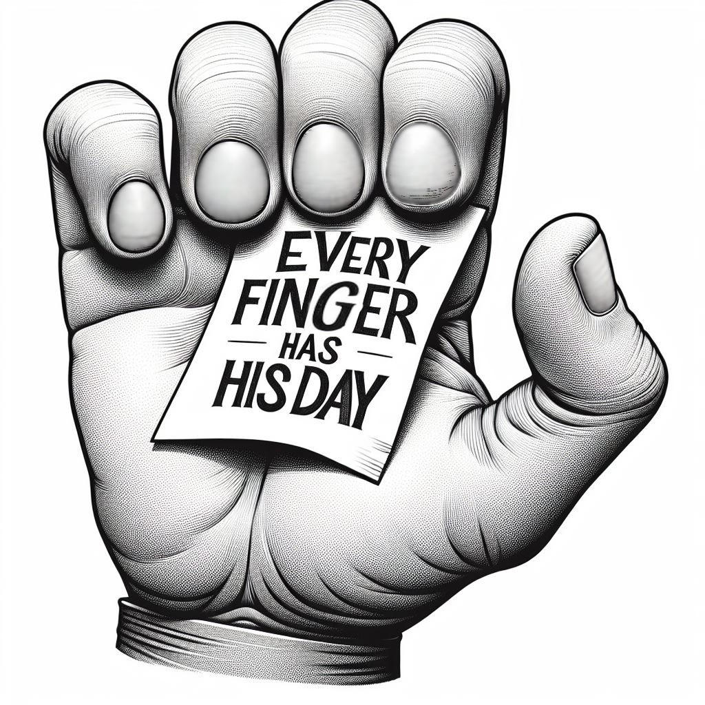Every finger has its day